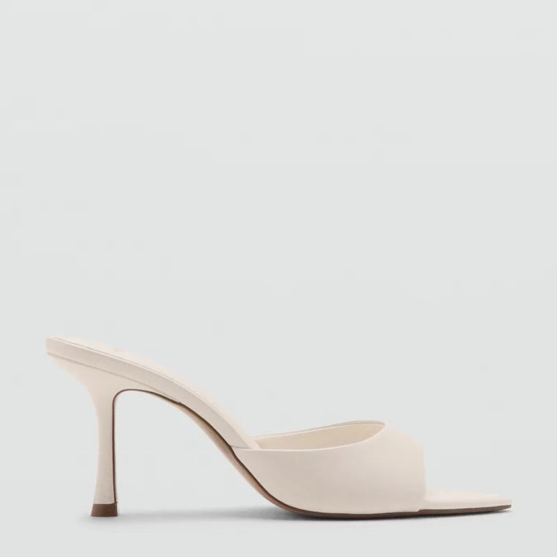 Sandalias de Tacón Alto para Mujer, Primavera-Verano 2026, Nuevas Sandalias Elegantes de Cuero Pintado, Sandalias de Tacón Alto para Uso en Exteriores