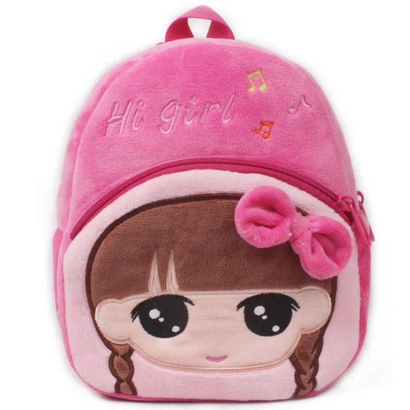 Bonita mochila de felpa de fresa para niños, Mini bolsas escolares de animales de dibujos animados, bolsa de dulces para niños, regalo para niños y niñas de 1 a 3 años