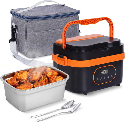 1.5L Capacity 18000mAh Rechargeable Portable Wireless Lunch Warmer Box Electric Cordless for Office Travel Car LED Display Type-