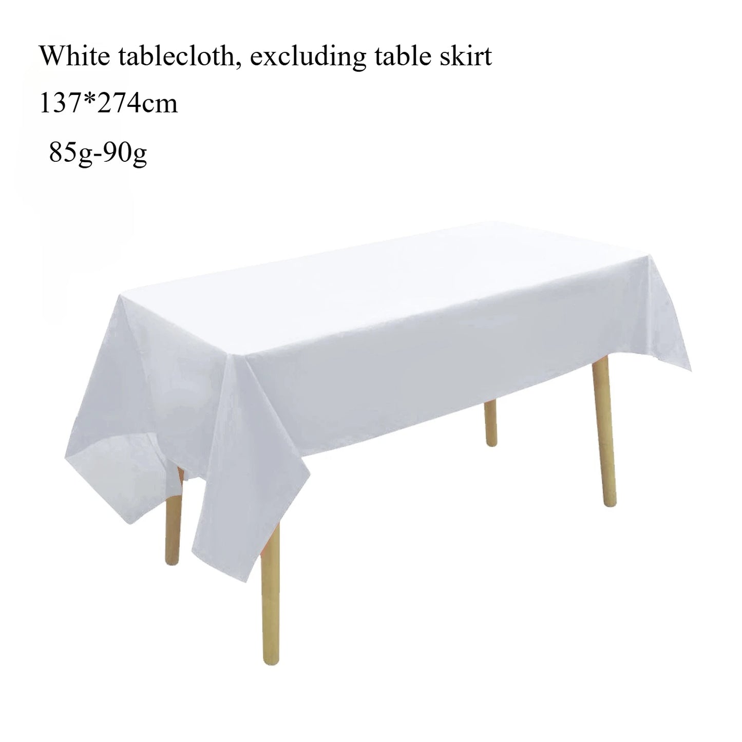 Juego de mantel desechable, cubierta de mesa de Color sólido, faldas de mesa, cubiertas de mesa de papel rectangulares con falda larga para fiesta