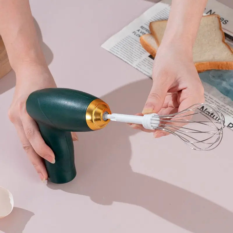 Batidora de Huevos Eléctrica de Mano, 3 Velocidades, Doble Varilla, Cargador, Batidora de Cocina, Mezcladora de Claras, Máquina para Hacer Crema de Mantequilla y Pasteles
