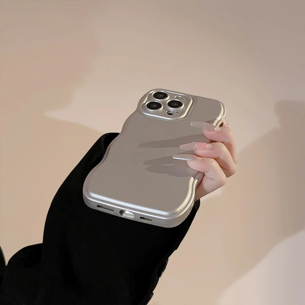 Nueva funda de teléfono ondulada para hombres y mujeres para iPhone 12 13 14 15 16 Pro Max a prueba de golpes disipar el calor fundas blandas de silicona carcasa protectora