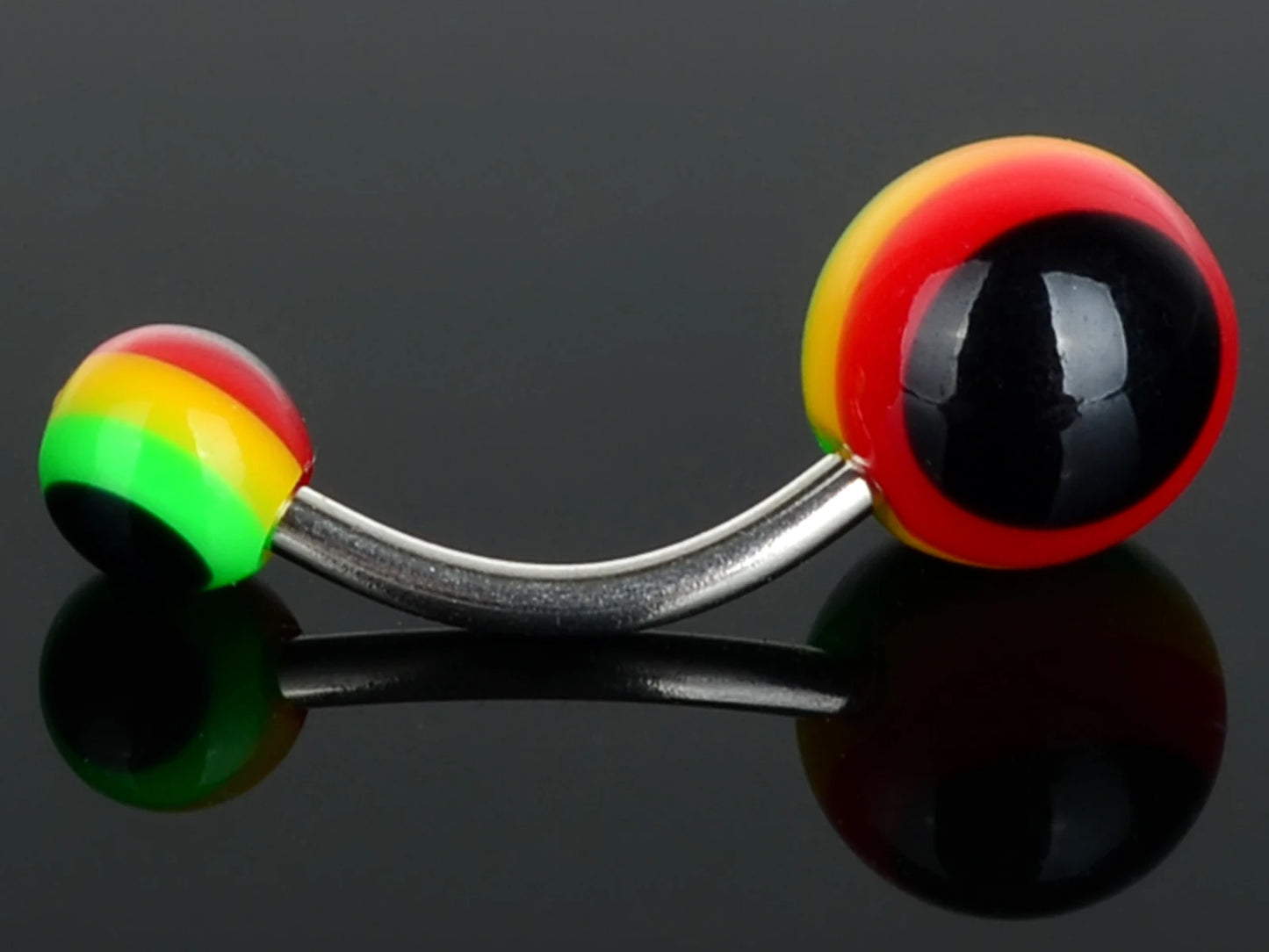 5 unids/lote negro blanco Sexy barras de vientre cuerpo Piercing botón anillo ombligo barra joyería labio Piercing joyería de moda Unisex