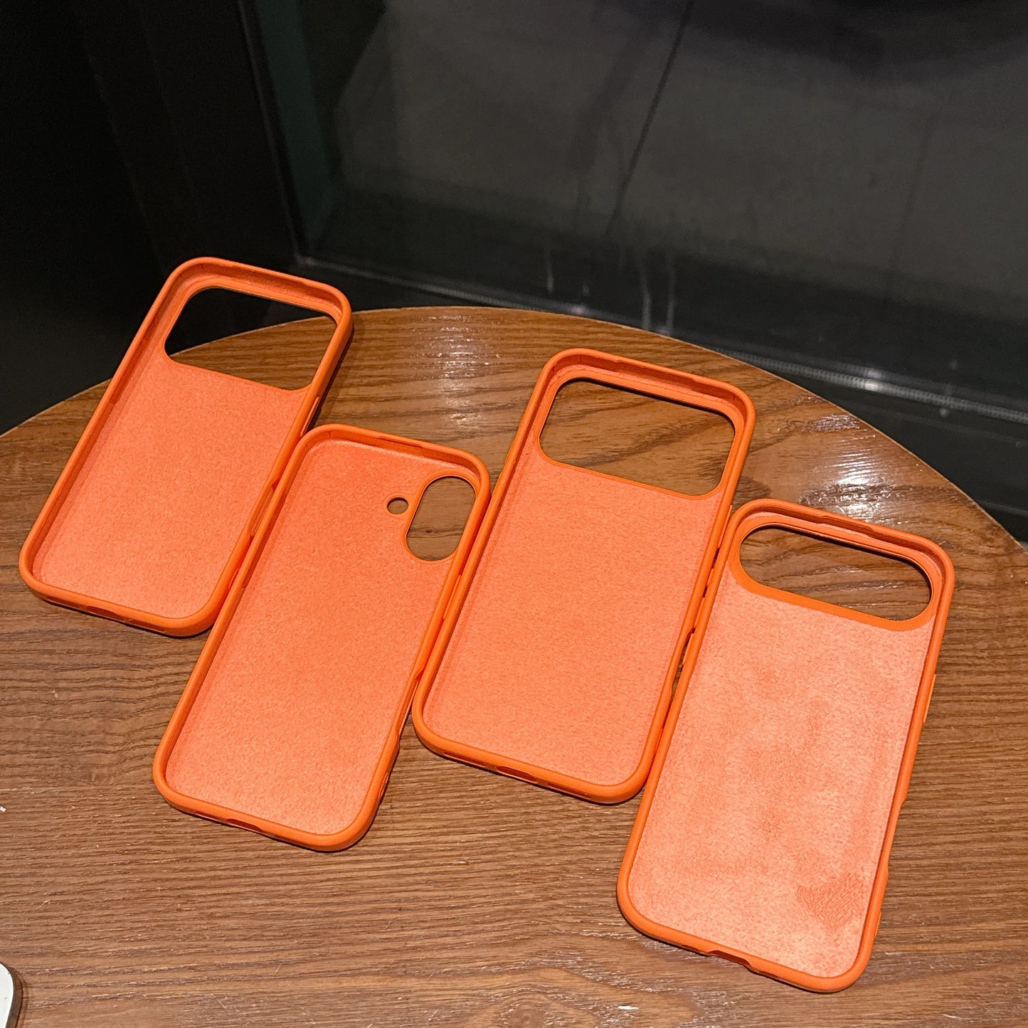 Funda Original de silicona líquida de Color naranja para iPhone 17 Pro Max 17 16 15 14 13 12 11 ProMax mini Plus cubierta de parachoques antideslizante