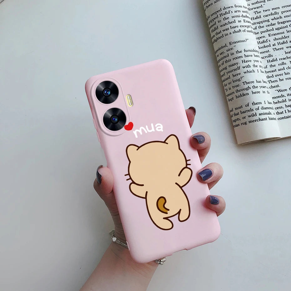 Funda de teléfono para Realme C55, Funda RMX3710, Funda trasera de silicona suave con dibujos animados bonitos para Realme C55 RealmeC55 Funda C 55 Coque