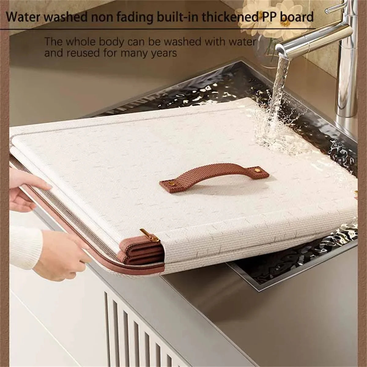Caja de almacenamiento grande para el hogar, caja organizadora de almacenamiento con cremallera de lino y algodón de carcasa dura resistente con tapa para ropa, juguetes, mantas ﻿