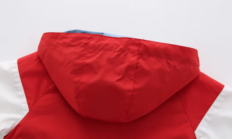 Abrigos de primavera y otoño para niños, chaquetas para niños, cortavientos con capucha y bolsillo, prendas de vestir exteriores con cremallera, ropa para bebés de 2 a 7 años