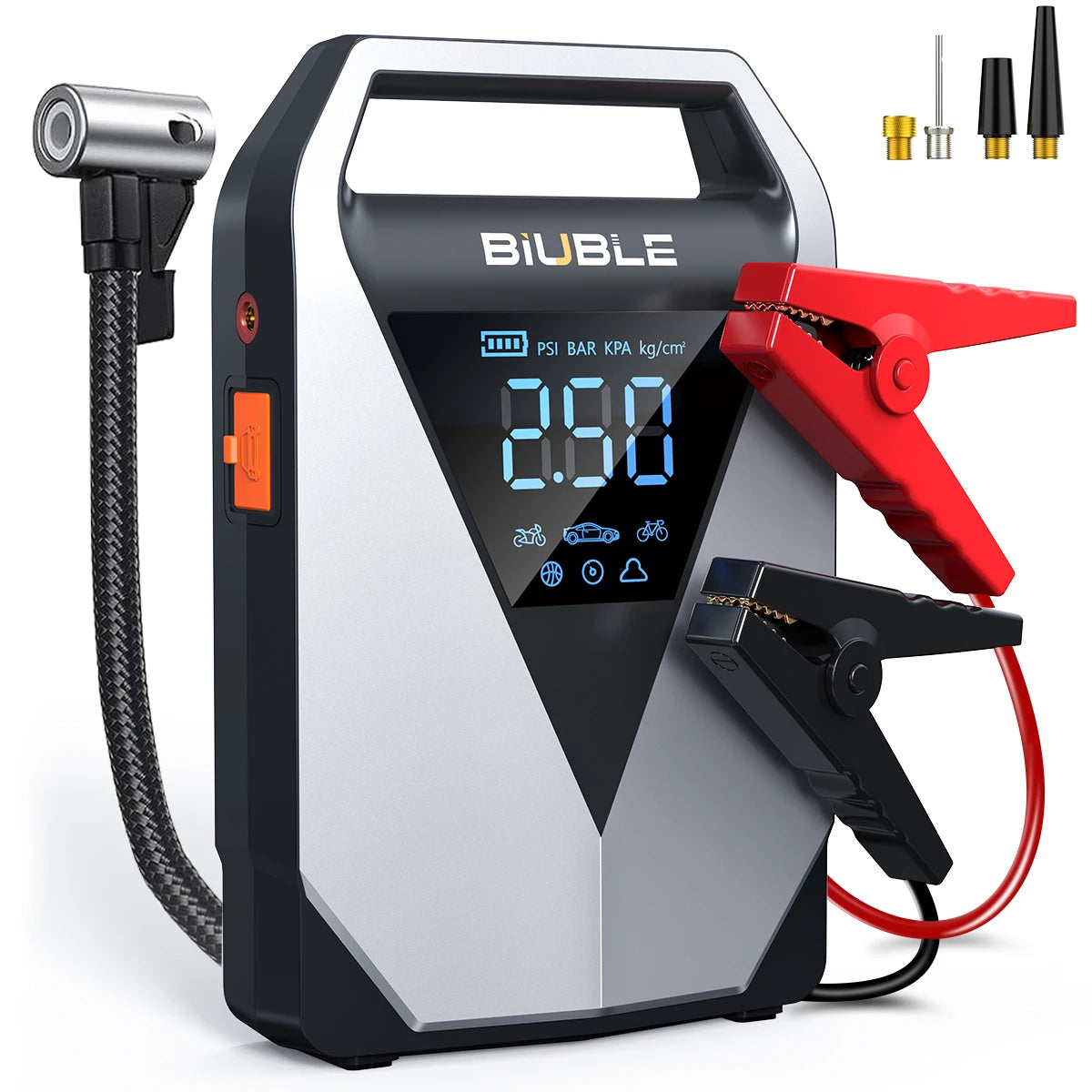 Arrancador de Coches con Compresor de Aire, Pantalla LCD, 21800mAh, Cargador Portátil, Dispositivo de Arranque de Batería de Coche de 6000A, Cargador de Batería para Coche de 12V (Todo Gasolina/10L Diésel), Arranque Rápi