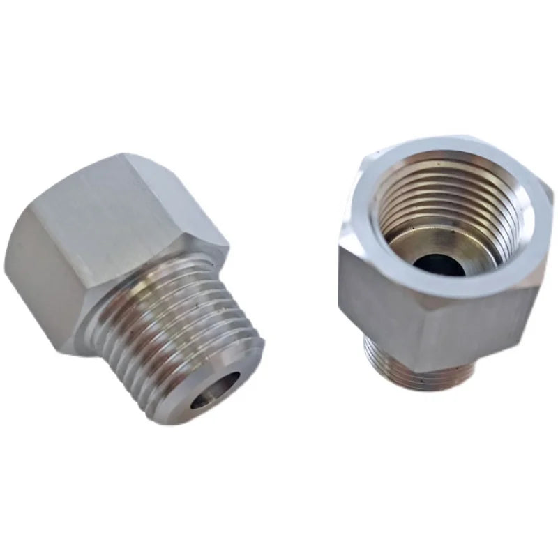 M10/14/20 1/8" 1/4" 3/8" 1/2" BSP NPT Conector de Tubería Reductor Hembra/Macho de Acero Inoxidable para Manómetro de Alta Presión