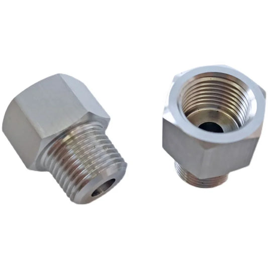 M10/14/20 1/8" 1/4" 3/8" 1/2" BSP NPT Conector de Tubería Reductor Hembra/Macho de Acero Inoxidable para Manómetro de Alta Presión