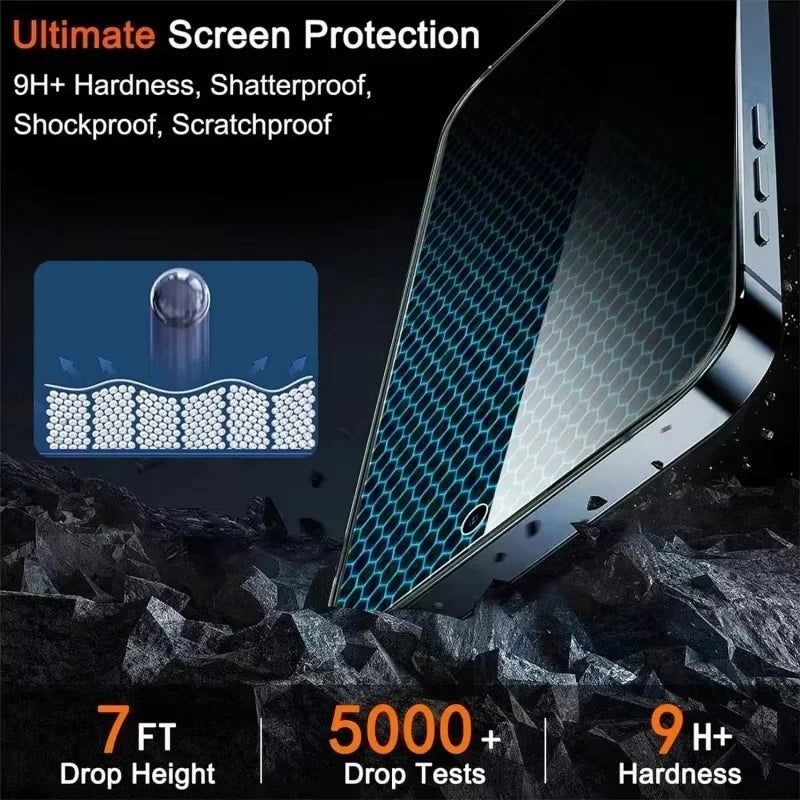 Protector Pantalla Antiespía para iPhone - Vidrio Templado