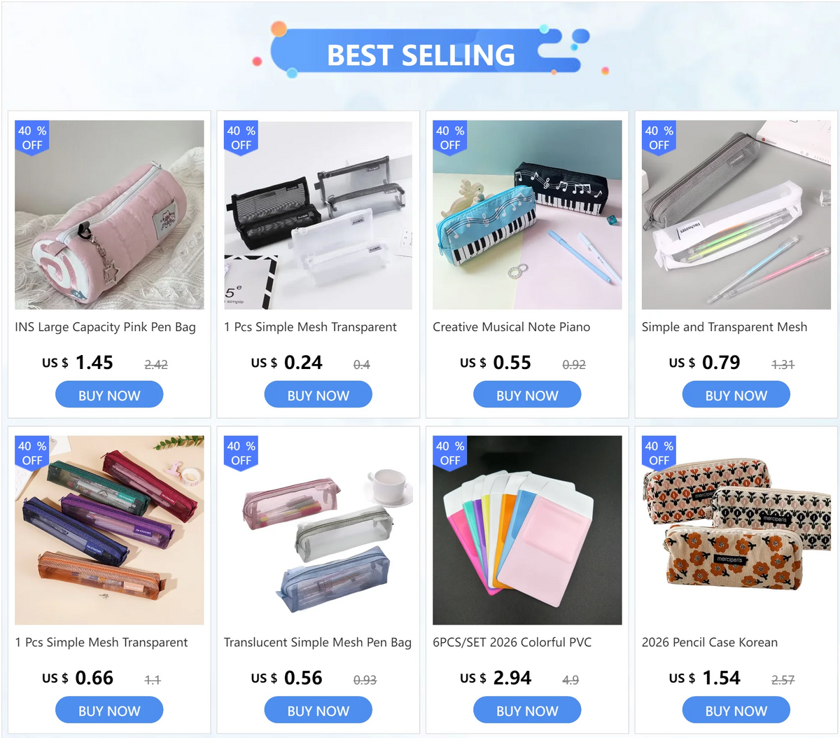 Bolsas de tela para lápices, estuche para lápices Kawaii, estuches grandes para lápices, bolsa de cosméticos de viaje, organizadores de papelería escolar para volver a la escuela