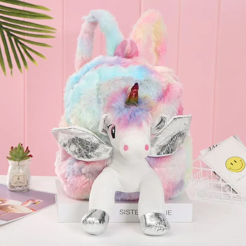 Mochilas escolares con dibujos de unicornios, mochilas bonitas de piel 3D a la moda para niñas, mochila de viaje, mochila escolar para niños, regalo para niños