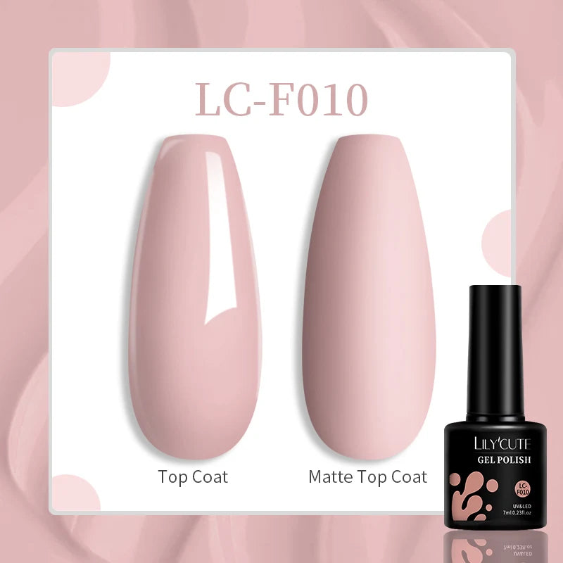 LILYCUTE-esmalte en Gel para uñas, barniz semipermanente para manicura, con LED UV, 129 colores, 7ML