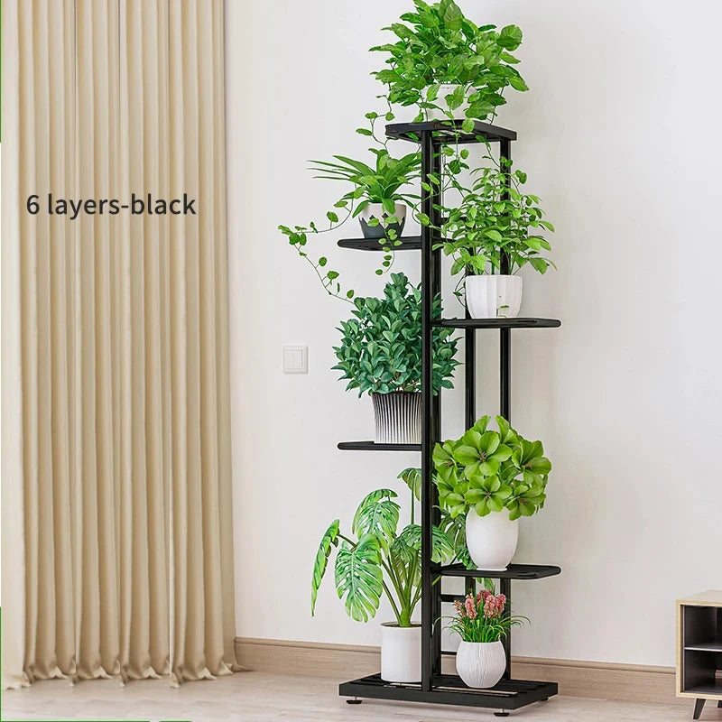 Estantes de hierro para plantas, soporte para macetas, organizador de exhibición para interiores y exteriores