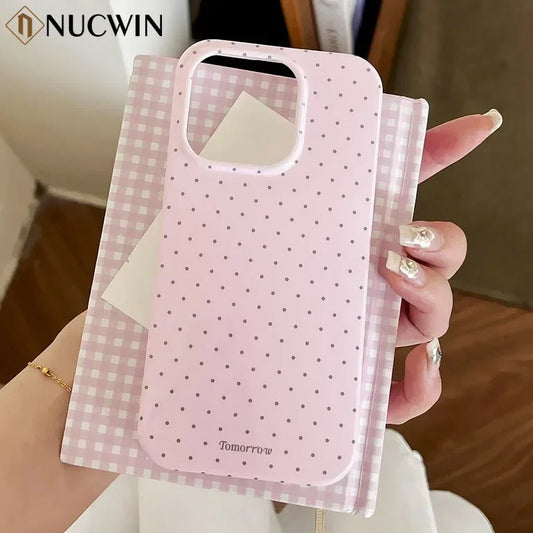 Funda de teléfono móvil pequeña y fresca de lunares INS para iPhone 17 16 15 14 13 12 Pro Max 11 funda ultrafina a prueba de golpes para iPhone Air