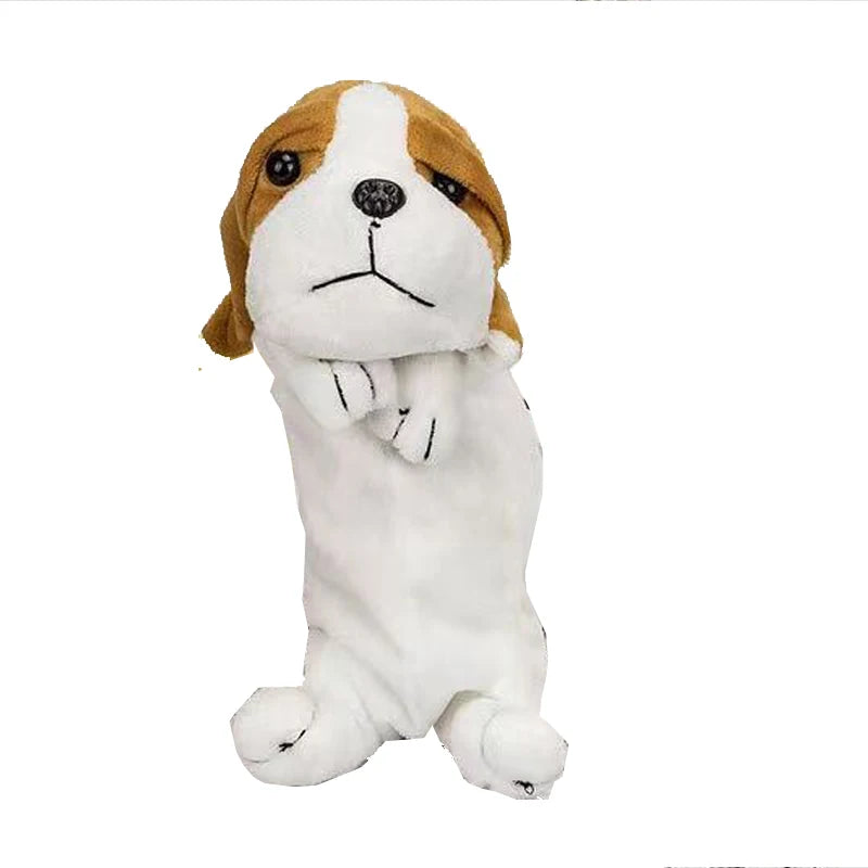 Estuche para lápices de papelería, bolsa para lápices con forma de perro de peluche de dibujos animados, bolsa para bolígrafos de animales, suministros escolares para niños, bolsa para lápices creativa