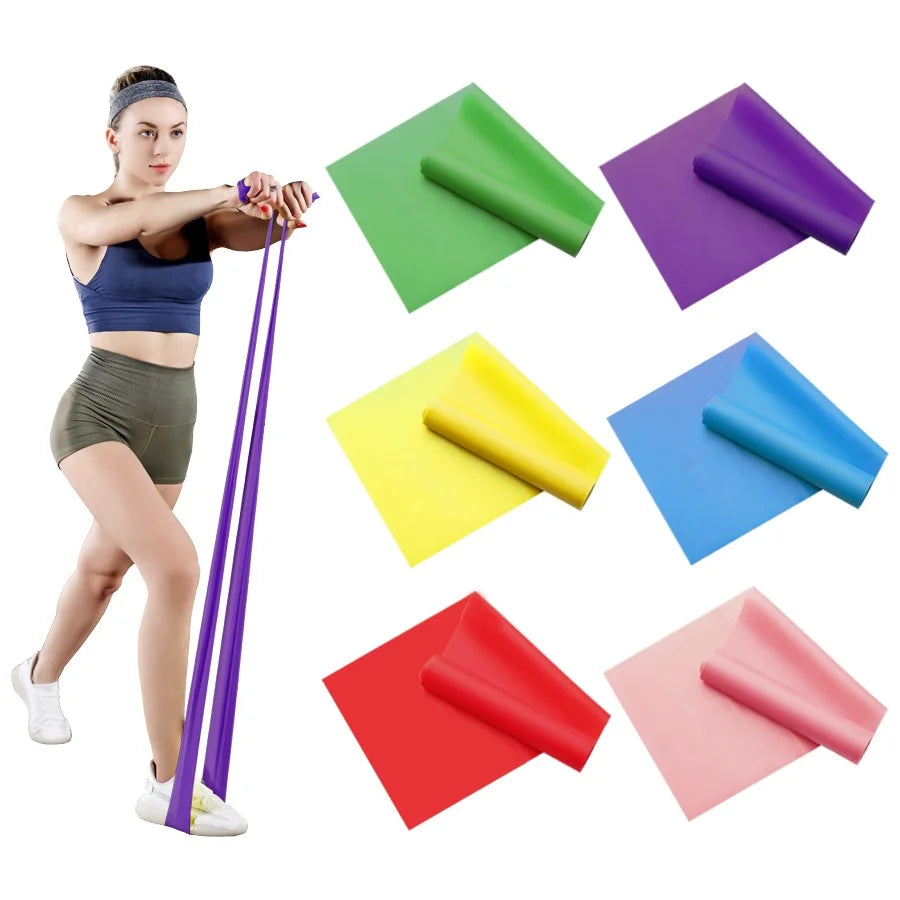 Bandas elásticas de entrenamiento largo, banda de resistencia para Yoga, Pilates, para ejercicio físico de la parte inferior del cuerpo, fuerza en el hogar