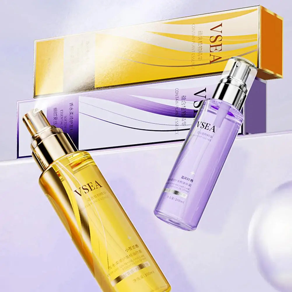 Spray de aceite esencial para el cuidado del cabello de 100 ml para mujeres, anti-frizz, control de encrespamiento, brillo, fragancia, acondicionador sin enjuague.
