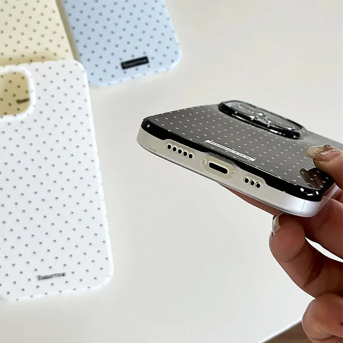 Funda de teléfono móvil pequeña y fresca de lunares INS para iPhone 17 16 15 14 13 12 Pro Max 11 funda ultrafina a prueba de golpes para iPhone Air