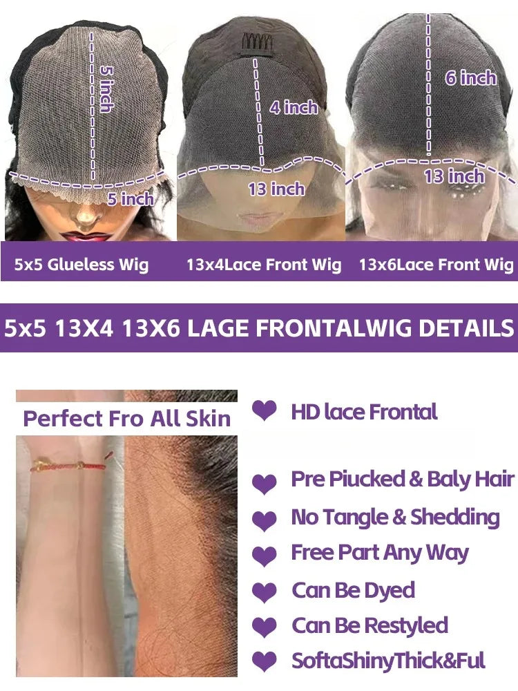40 42 pulgadas HD suelta onda profunda 13x6 pelucas de cabello humano con encaje Frontal brasileño rizado agua ondulado 13x4 pelucas frontales de encaje para mujeres 250%