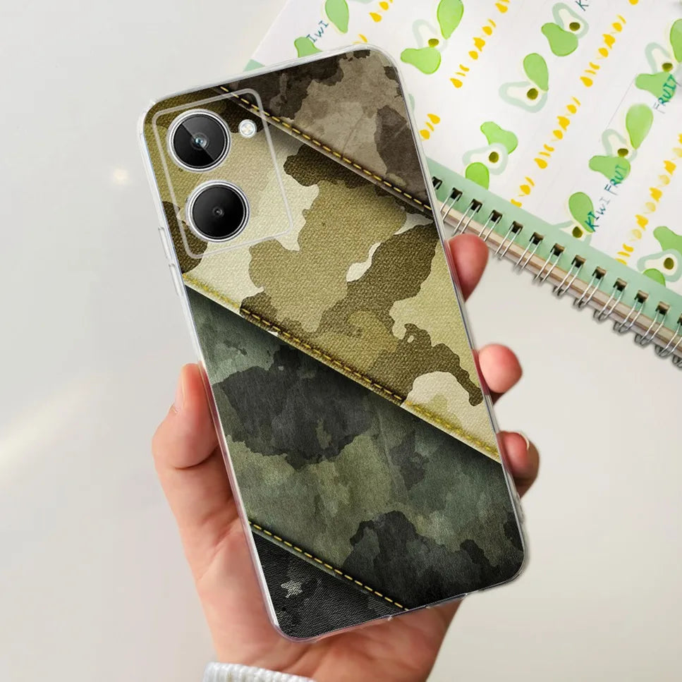 Para Realme 10 4G RMX3630 funda de teléfono suave de silicona TPU a prueba de golpes para Realme 10 funda protectora trasera con diseño de dibujos animados bonitos