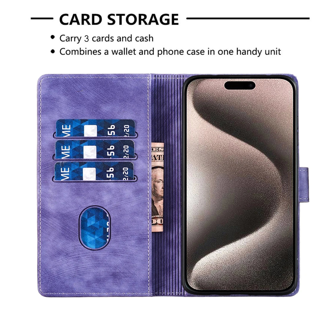 Funda tipo cartera de cuero con diseño de gato y mariposa para iPhone 17, 15, 16, 14, 13, 12, 11 Pro Max, iPhone 15 Plus