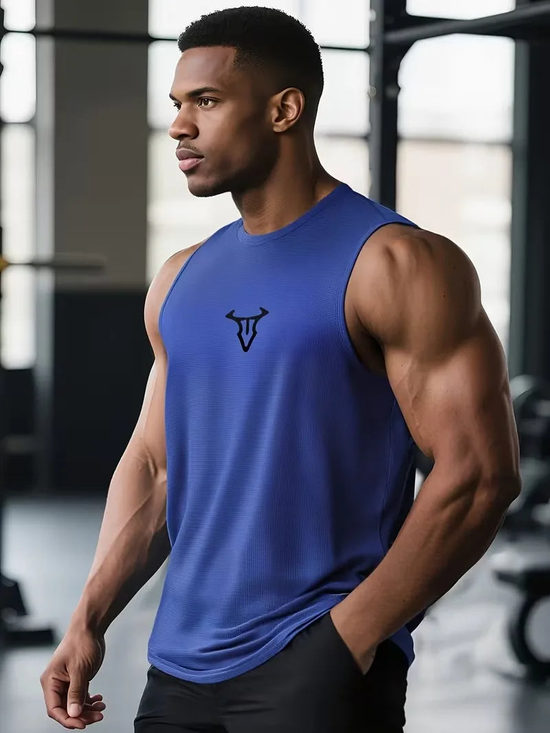 Camiseta sin mangas para gimnasio, culturismo, entrenamiento muscular, camisetas sin mangas transpirables de secado rápido para verano, camisetas deportivas para correr y Fitness para hombre