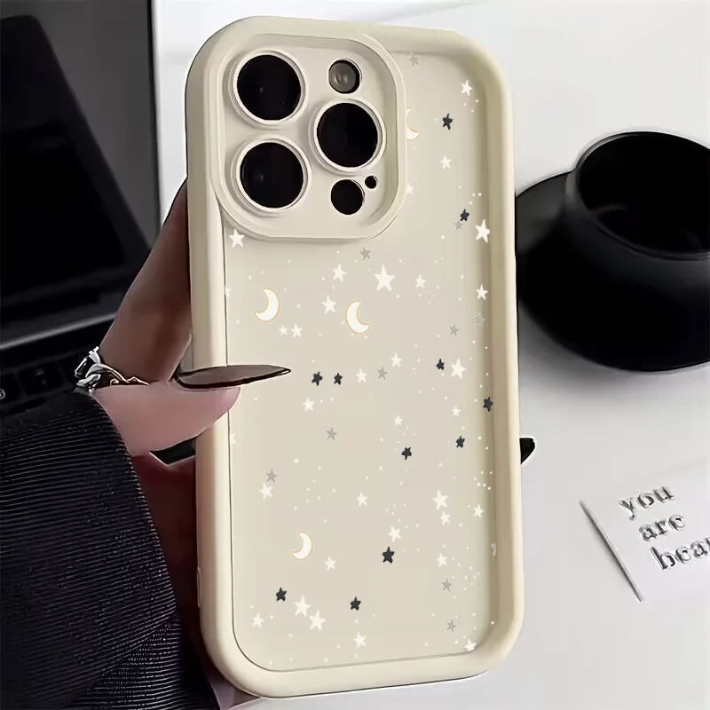 Funda de Teléfono con Estampado de Estrellas para Samsung S26 Ultra, Fundas para Galaxy S24 S25 Plus S23 FE S22 S21 A26 A36 A56 A35 A55 A34 A54 A53 A52S