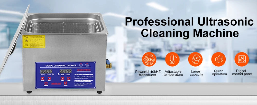 Limpiador ultrasónico de 3L, 6L, 10L, 2L, lavadora por ultrasonido, baño de lavado con calefacción ultrasónica, limpiador ultrasónico comercial para el hogar