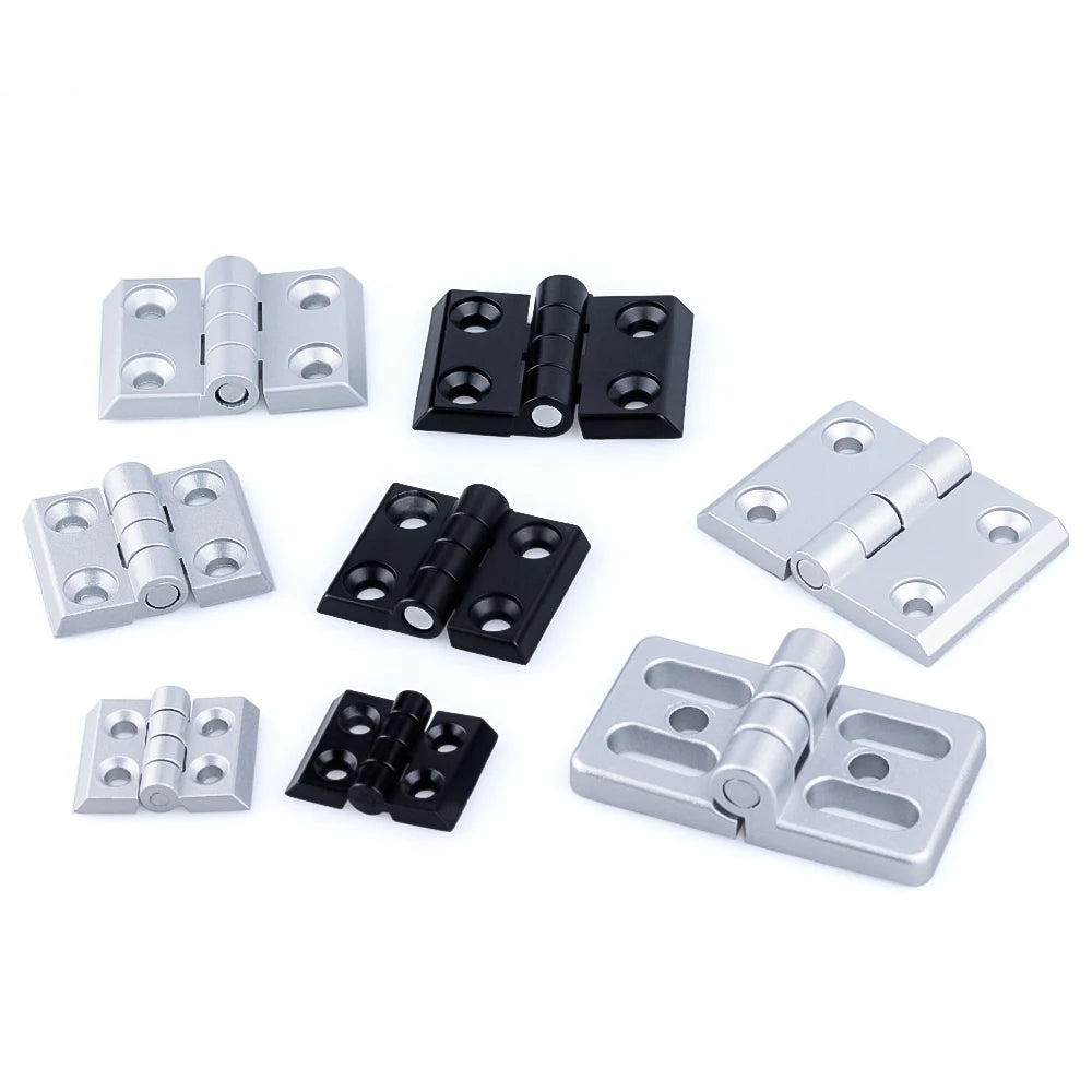 5/10 Uds 2020 3030 4040 4545 bisagras de aleación de Zinc accesorio de perfil de aluminio conector de bisagra de puerta para extrusión de perfil de aluminio