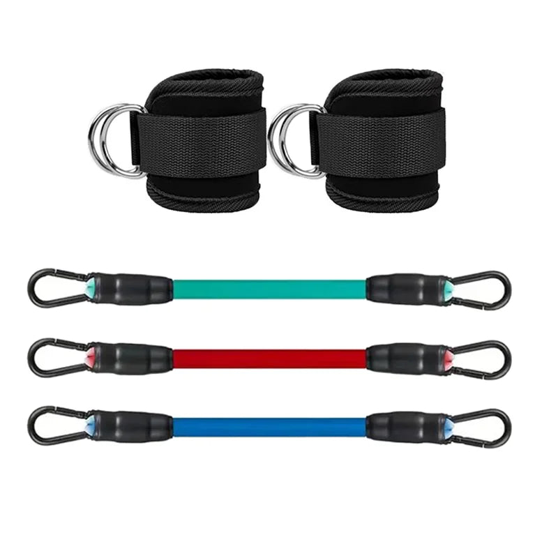 Correas de tobillo, conjunto de bandas de resistencia, equipo de ejercicio para entrenamiento físico, peso del tobillo, banda elástica de Yoga para gimnasio, hombre y mujer