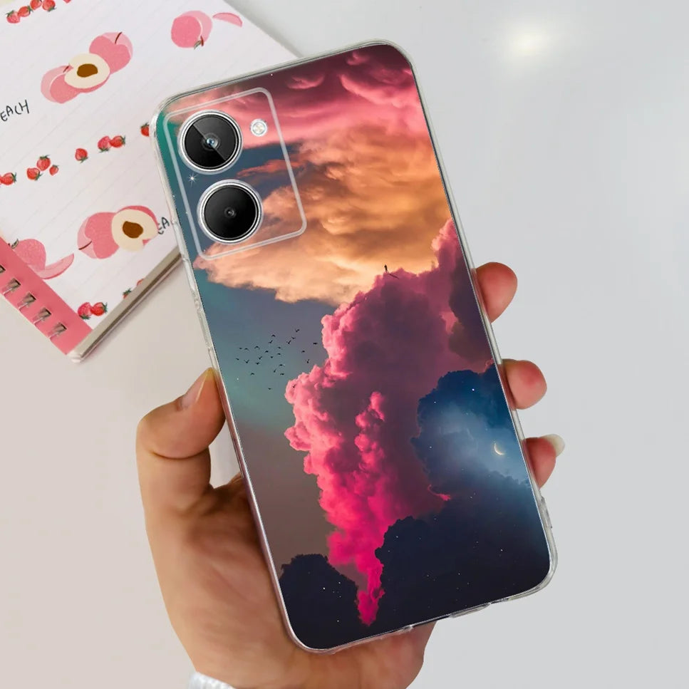Para Realme 10 4G RMX3630 funda de teléfono suave de silicona TPU a prueba de golpes para Realme 10 funda protectora trasera con diseño de dibujos animados bonitos