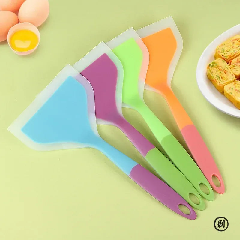 Espátula tamago Yaki, sartén antiadherente, espátula especial, espátula gruesa para ovo Yaki, espátula de silicona, 1 unidad