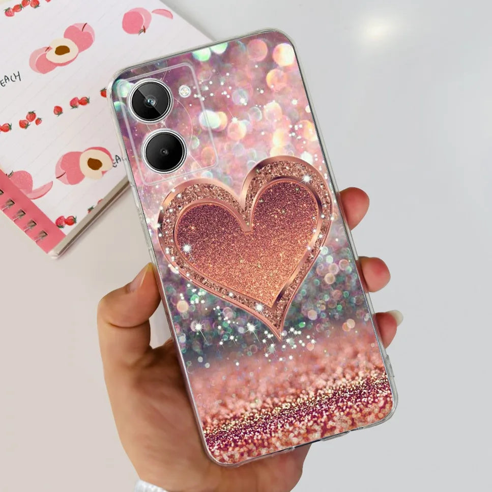 Para Realme 10 4G RMX3630 funda de teléfono suave de silicona TPU a prueba de golpes para Realme 10 funda protectora trasera con diseño de dibujos animados bonitos