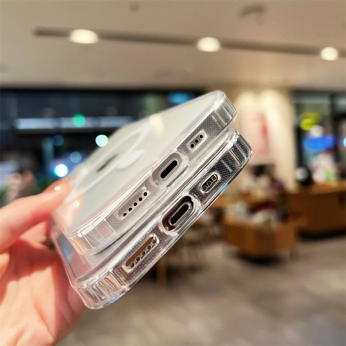 Funda de teléfono magnética transparente para iPhone 17 Pro Max 16 13 11 15 14 12 17 Air 17Promax Funda de silicona suave a prueba de golpes