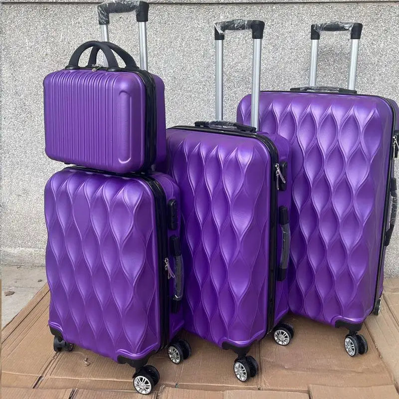 Juego de Maletas de Viaje de Cuatro Piezas con Ruedas Universales ABS, Juego de Maletas de Mano para Viajes y Viajes de Negocios en Tamaños de 14, 20, 24 y 28 Pulgadas