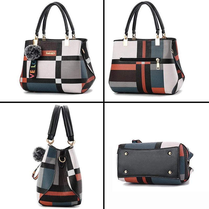 Bolsos cruzados informales de cuero PU para mujer, bolso de mano de diseñador de lujo, bolso de hombro de viaje de gran capacidad