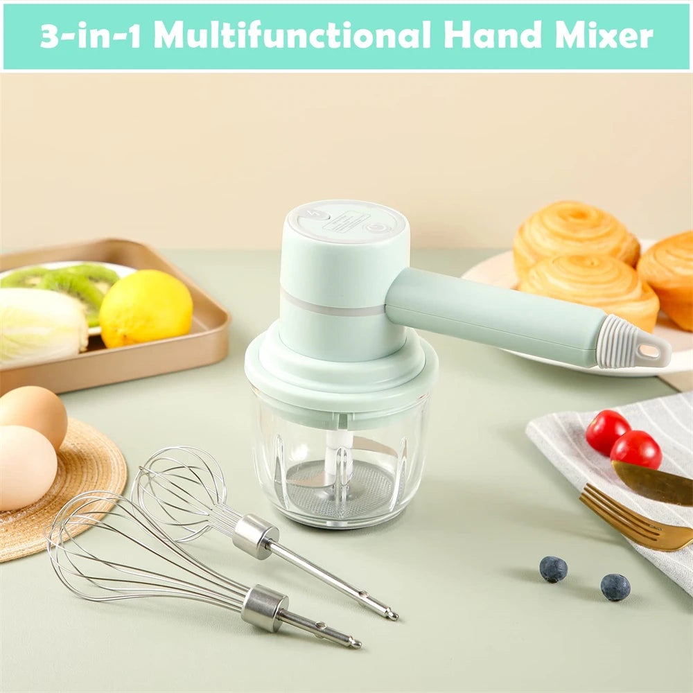 Batidora portátil, herramientas de cocina, batidora manual, juego de procesadores de alimentos eléctricos, Espumador de leche, batidor de huevos, batidora para hornear pasteles