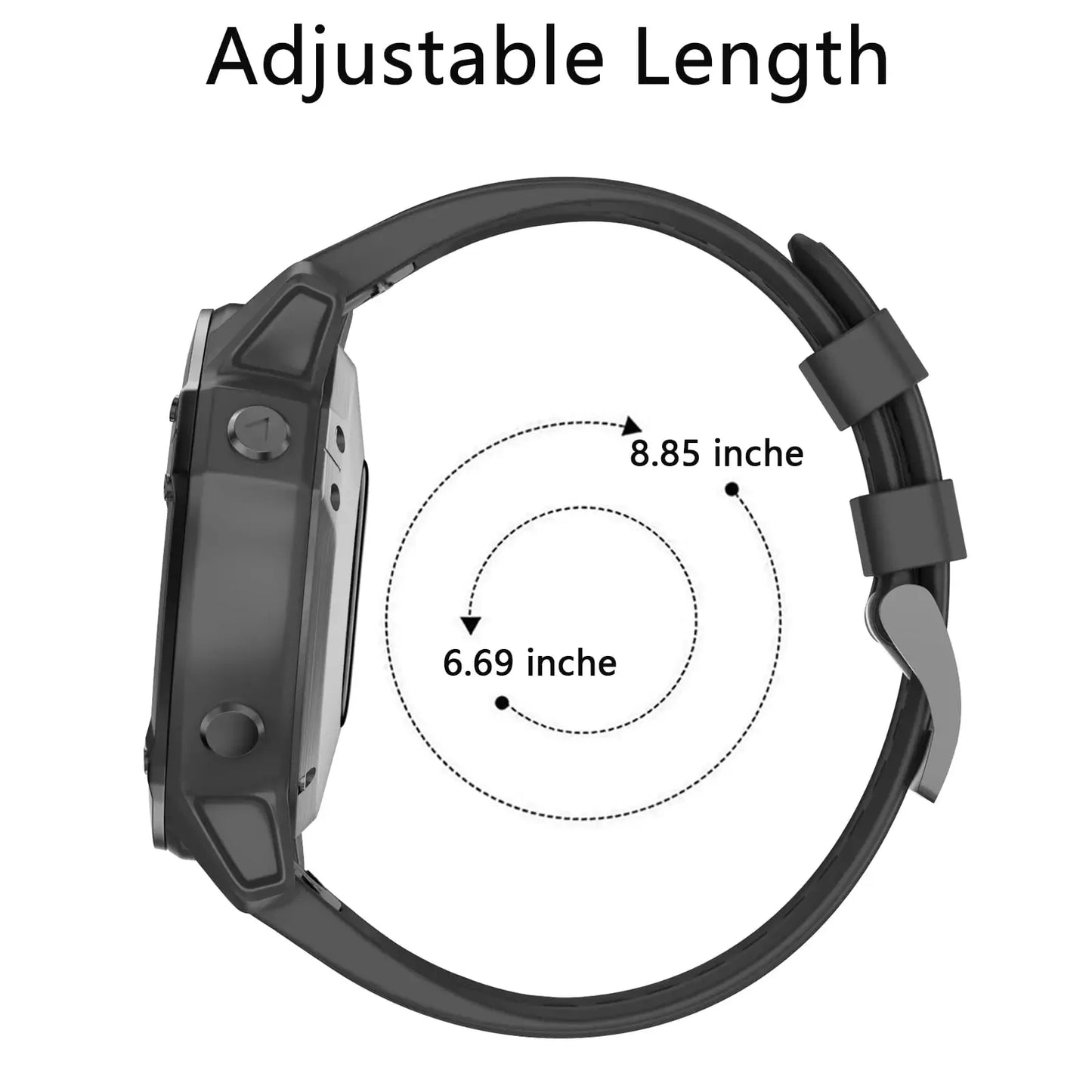 Correa deportiva de silicona para Garmin Descent G2 G1 Mk3i Mk2 Mk1/Fenix 8 Pro E 7 7X 6 6X 5 5X/Epix pulsera suave 22/26mm banda Quickfit