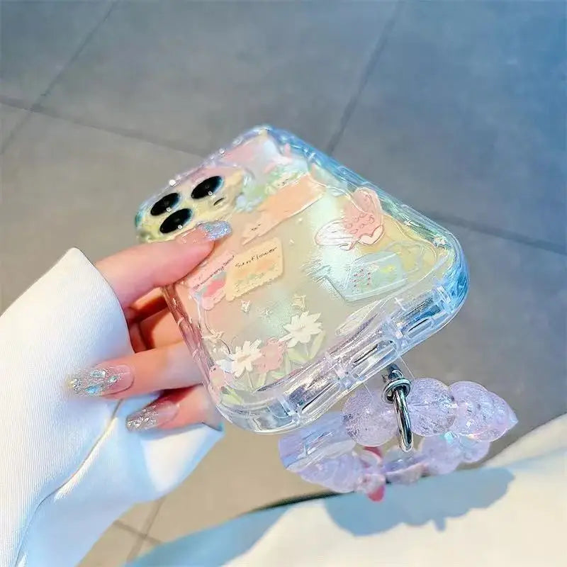 Funda con cadena de cereza 3D y flor de conejo para Realme 15 14 Pro Plus 13 12 12X C67 8i 8 C15 C12 C25 C25S C11 11 7 6 Pro 9i