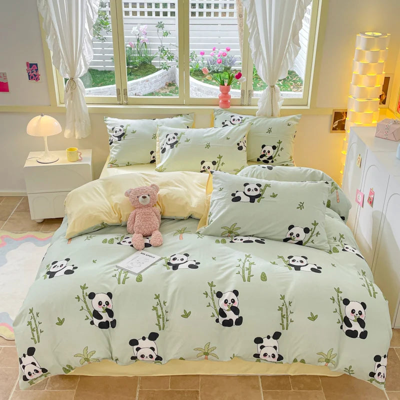 Funda nórdica a rayas amarillas, juego de cama geométrico moderno, funda de edredón para el hogar, funda de edredón de poliéster con 2 fundas de almohada, 3 uds.