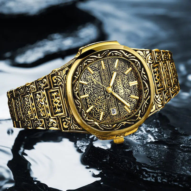 Relojes para hombre ONOLA, relojes de pulsera de cuarzo informales a la moda, reloj masculino de marca superior, relojes de pulsera de cuero de lujo con calendario