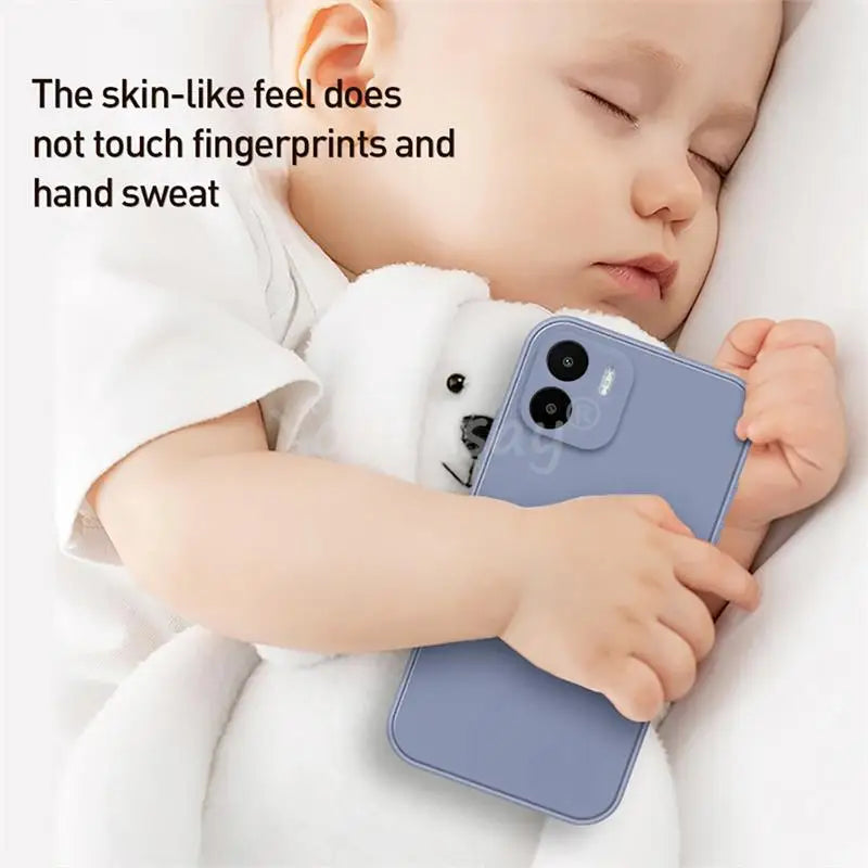 Funda para Redmi A1, Carcasa para Xiaomi Redmi A2 A1, Funda Protectora Original de Silicona Líquida Suave TPU para Teléfono Redmi A1