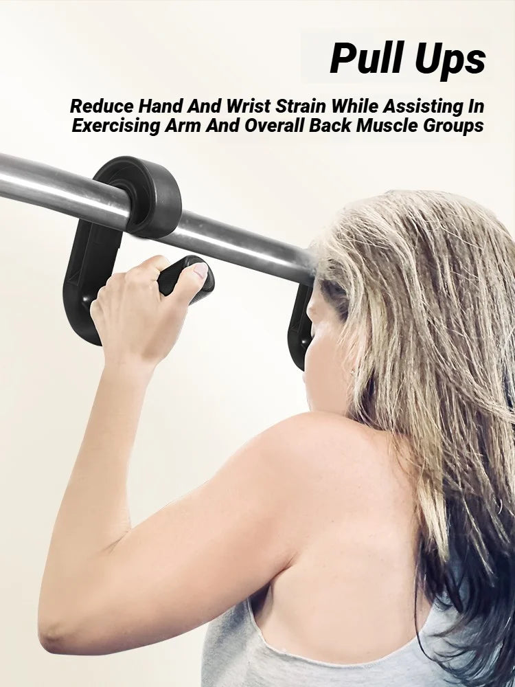 1 Par de Agarraderas Ergonómicas para Dominadas, Gancho Multifuncional para Gimnasio, Agarres Versátiles para Entrenamiento de Fuerza