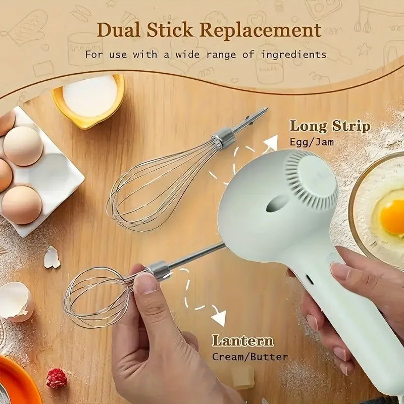Batidor de huevos de acero inoxidable, batidor de alambre de cocina, batidor de globos, batidor de huevos de leche, batidor de huevos eléctrico de mano