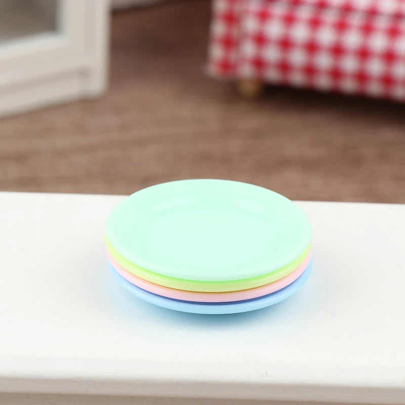 Mini platos de comida para casa de muñecas, plato de comedor de simulación para casa de muñecas, accesorios de cocina, juguetes para juego de imitación, 5 uds.