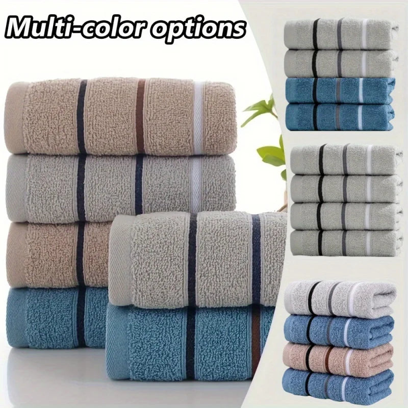 Juego de 4 toallas de baño, suaves y absorbentes, adecuadas para ducha, gimnasio, sauna, cocina y exteriores, multicolor Q