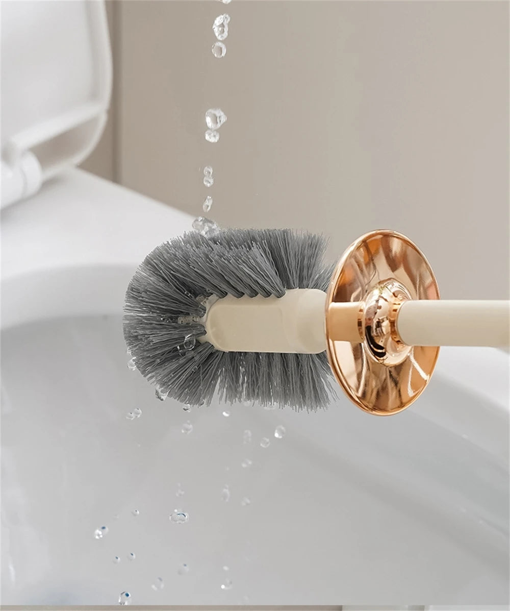 Cepillo de baño creativo con soporte, cepillos suaves para el hogar, accesorios de limpieza, base a prueba de fugas, herramientas de limpieza de secado rápido