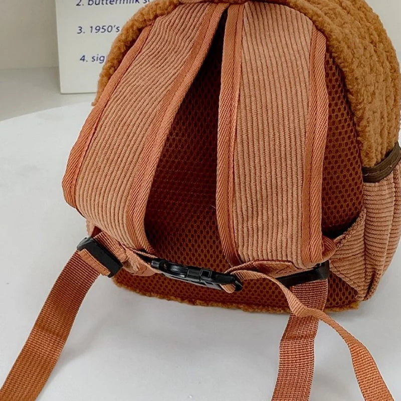 Mochila de gran capacidad de felpa Anpanman Baikinman de 24Cm, mochila de viaje para estudiantes con cremallera de metal y modelo de dibujos animados, correa ajustable para el hombro